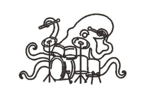 Octopus Playing Drum Line Art: A Designer’s Review