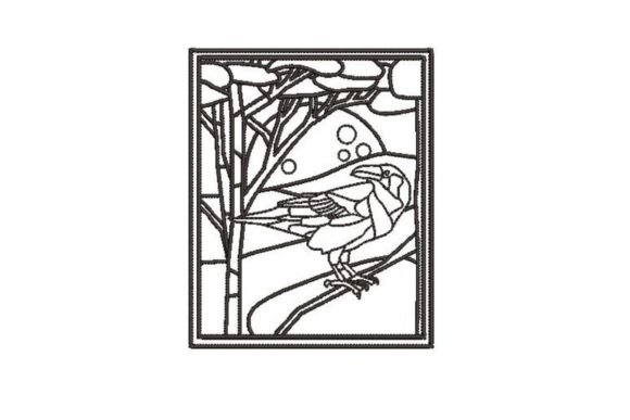 Raven Stained Glass Coloring Page: A Designer’s Review