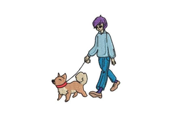 Review: Anime Boy Walking a Dog for Business Merch