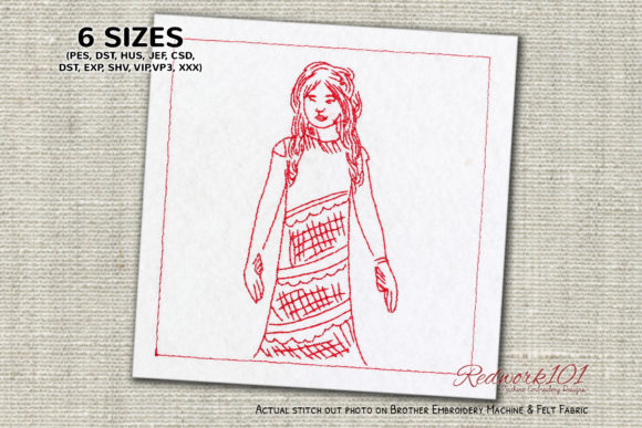 Review: Girl Flaunting Dress Embroidery Design