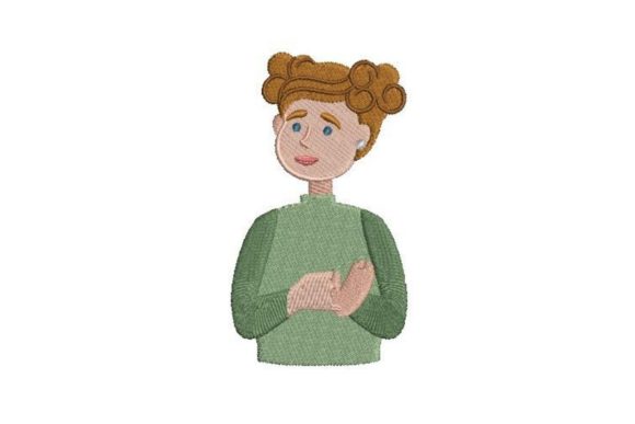 Review: Person Using Sign Language Embroidery Design