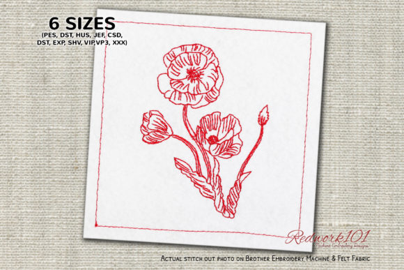 Review: Poppy Floral Artwork for Embroidery