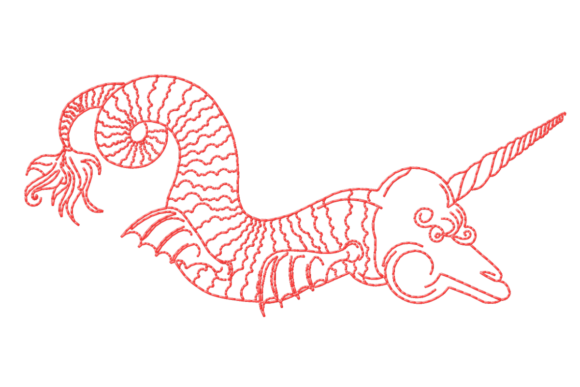 Review: Renaissance Style Sea Monster Embroidery